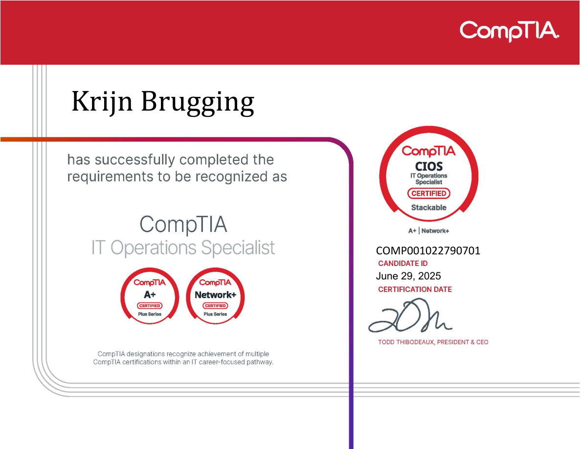 CompTIA CIOS certificate